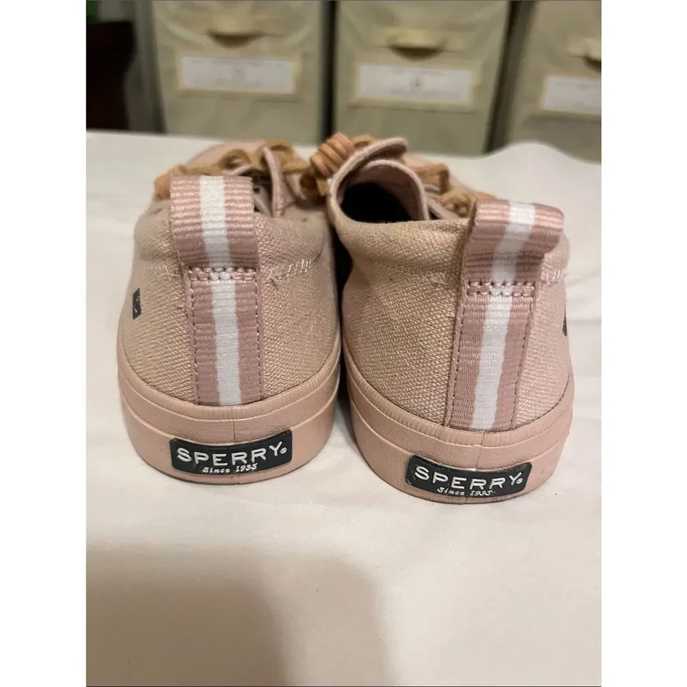 Sperry Women’s Canvas Slip-On Sneakers in Blush Pink
